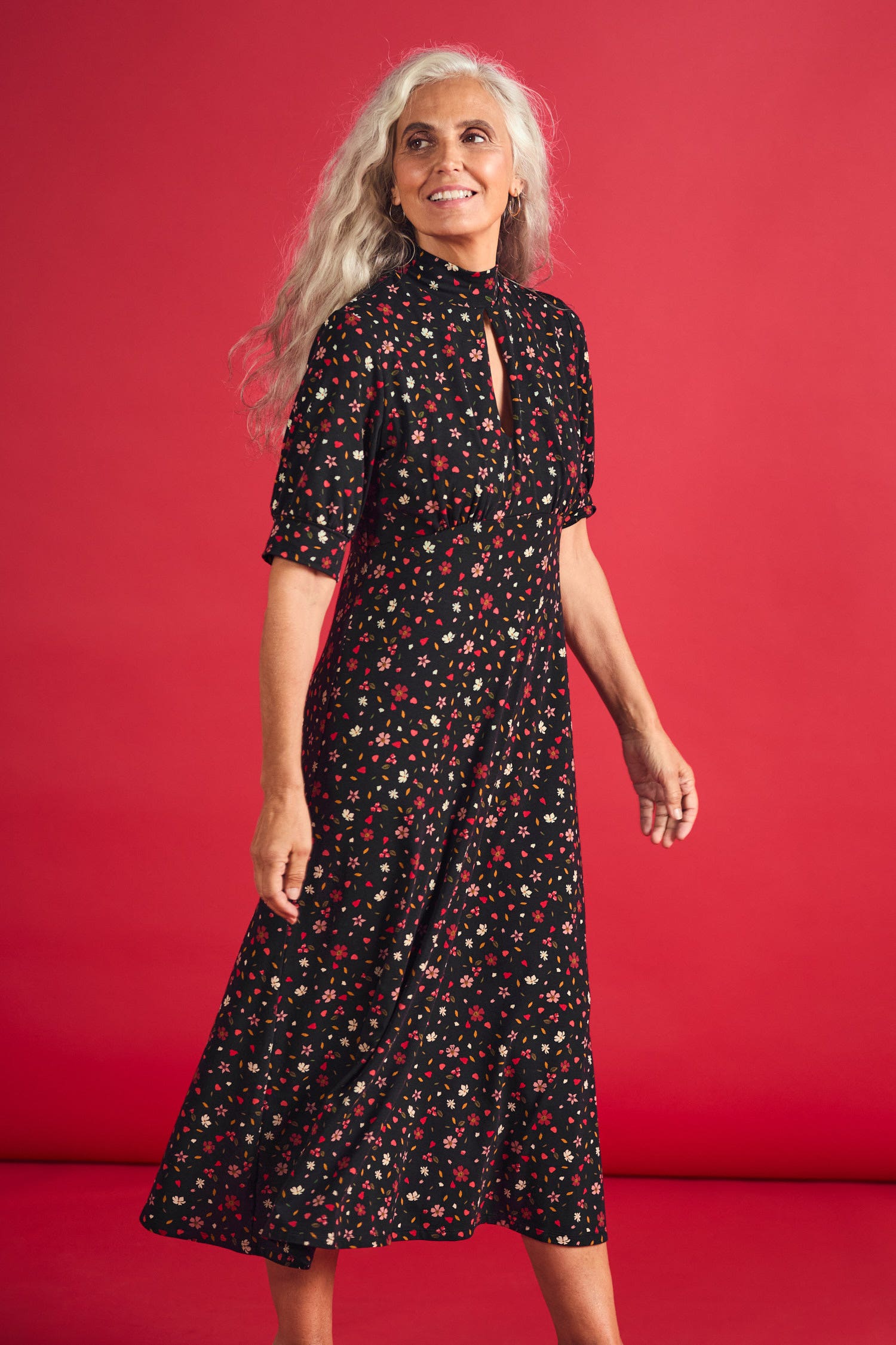 Sleeveless Polka Dot Print Dress, Made in Canada, L'Atelier