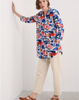 Fal Water Printed Tunic in Marine Forms Chalk