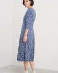 Secret Cove 3/4 Sleeve Midi Dress