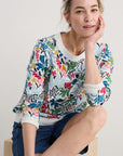 Bright Wave Printed Organic Cotton Sweatshirt