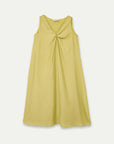 Long Green Dress with Knotted Detail