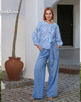 Romelle Wide Leg Jean in Ice Blue