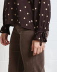 Sophia Top in Chocolate Dot