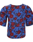 Effy V Neck Top in Blue