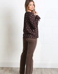 Sophia Top in Chocolate Dot