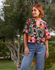 Effy V Neck Top in Pink