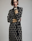 Geometric Jacquard Dress