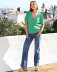 Janette Wide Leg in Mid Wash