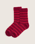 Women's Fluffies Socks in Breton Flag Fireglow