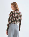 Floral Print Turtle Neck