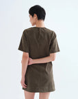 Dark Green Corduroy Dress