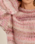 Tie Dye Knit Sweater in Pink