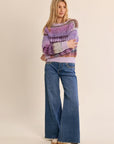 Fluffy Knit Sweater in Mauve