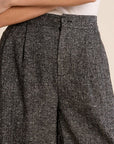 Flared Pleated Trousers