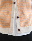Orange and White Striped Knit Vest