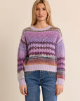 Fluffy Knit Sweater in Mauve