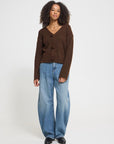 Povoke Cardigan in Chicory Coffee