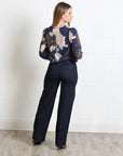 Mia Blouse in Blue Floral