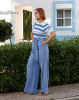 Romelle Wide Leg Jean in Ice Blue