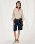 Catheryna ¾ Shirt in Sand Melange