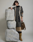 Geometric Jacquard Dress
