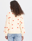 Kasura Sweater with Tangerine Hearts