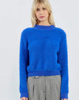 Fluffy Sweater in Royal Blue