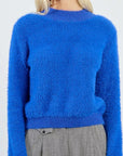Fluffy Sweater in Royal Blue
