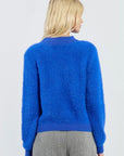Fluffy Sweater in Royal Blue