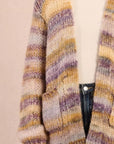 Open Knit Cardigan in Multicolour