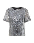 Princa Top in Silver Sequin