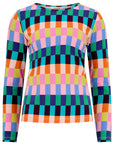 Josie Jersey Top in Puzzle Multi Stripe