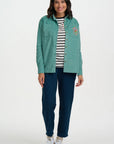 Karina Over Shirt in Teal Cord