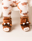 Neutral Highland Cow Booties