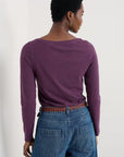 Easel Long Sleeve Top in Grape