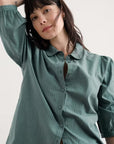 Hope Cottage Organic Cotton Blouse in Cliff