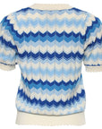 Mavis Short Sleeve Jumper in Blue