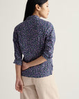 Larissa Shirt in Flax Flower Bright Orchid