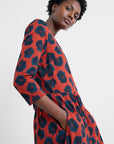 Emily Dress in Inky Anemone Tomato