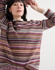 Fruity Jumper II in Ripple Marks Cocoa Multi
