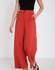 Flowing Pleated Trousers in Grenadine
