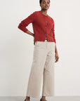 Dawson Pick Cardigan in Red Sail