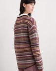 Fruity Jumper II in Ripple Marks Cocoa Multi