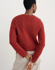 Dawson Pick Cardigan in Red Sail
