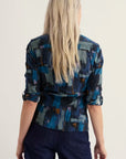 Larissa Shirt in Paint Texture Maritime
