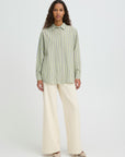 Luca Shirt in Green Stripe