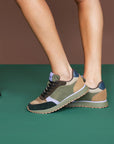NEW Ronja Sneaker in Dark Olive/ Orchid