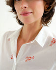 Shirt with Lobster Embroidery