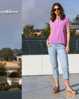 Cassidy Mom Jean in Ice Blue