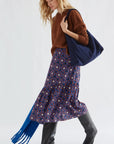 Chocolate Flower Print Skirt